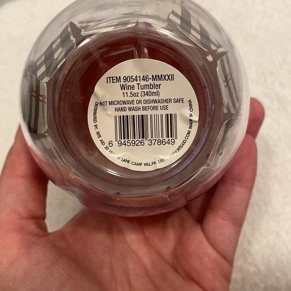 🆕GIFT CRAFT: It’s Fall Y’all!! Plastic, Plaid PortableWine Tumbler 11.5 oz - Picture 3 of 4